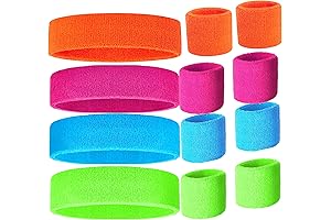 80s Sweatband Set: Neon Explosion for the Perfect 80s Party