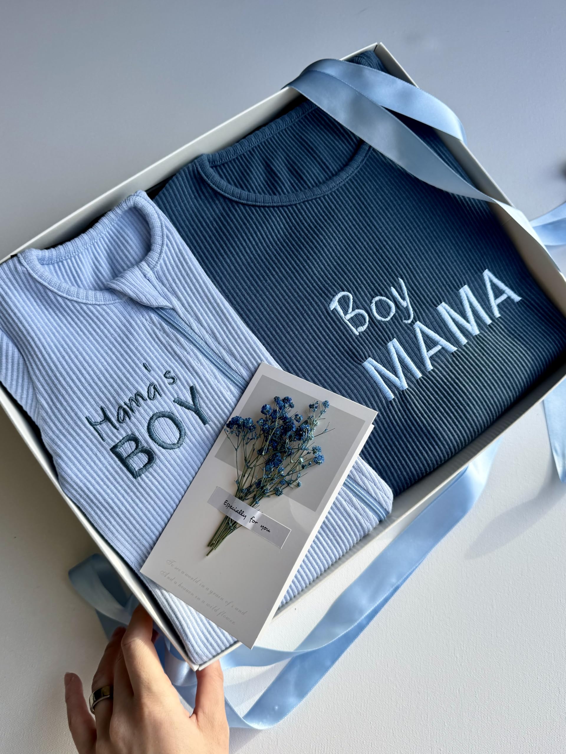 Personalised Baby Gift Set with Box or Without for Baby Boy or Baby Girl, Perfect for Baby Shower Gifts & Mother's Day with Gift Message Card Ready to Gift (Style 2 + Adult XXL, 0-3 Months)