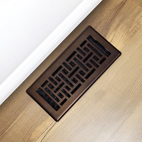 Miniatura 13 de Decor Grates AJH410-RB Oriental Floor Register, 4x10 Inches, Rubbed Bronze Finish bronce (Rubbed Bronze Finish)