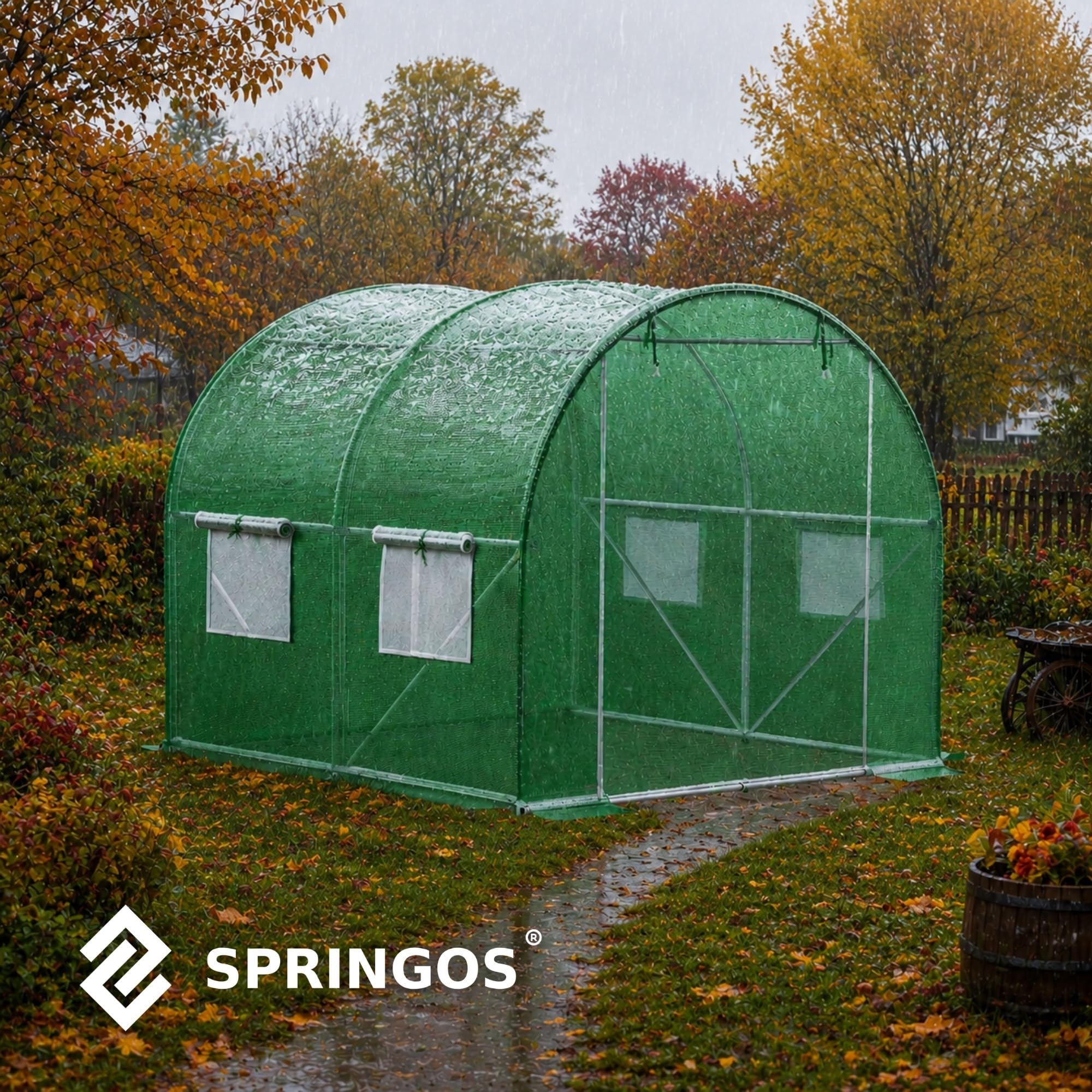 SPRINGOS Gewächshausfolie Gitter-Folie Gartenfolie 200 x 200 x 200 cm