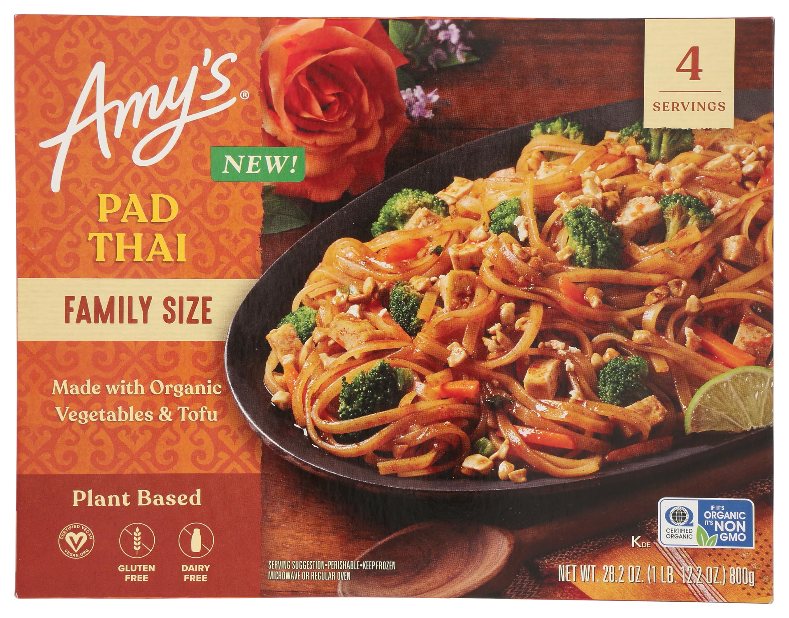 Amy's Frozen Meals, Family Size Pad Thai