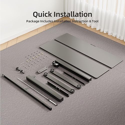 Miniatura 26 de INNOVAR Escritorio eléctrico de pie, escritorio de pie de altura ajustable, escritorio de pie de 40 x 24 pulgadas para computadora de oficina en