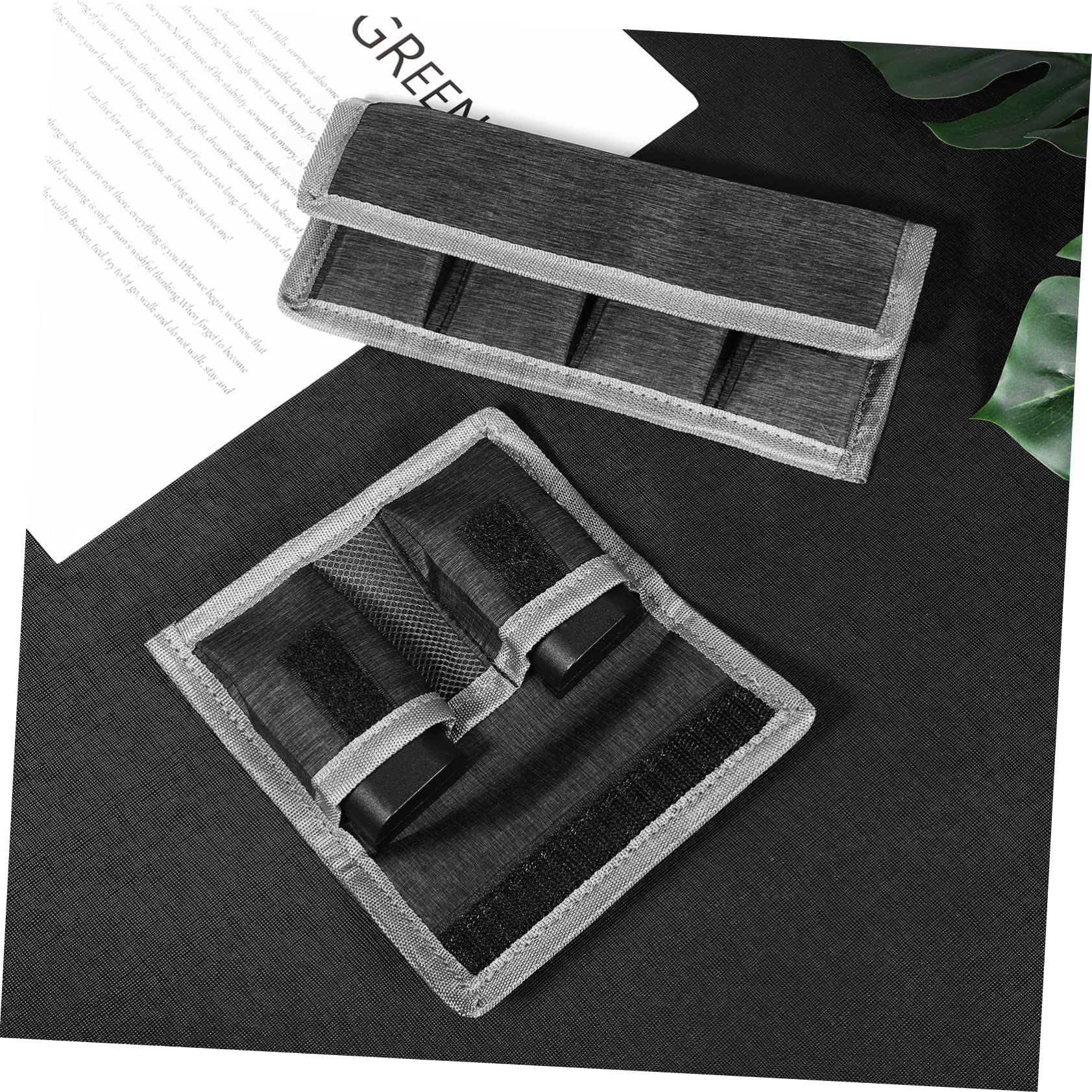 OSALADI Batterie Tasche Für Kamera Akku Aufbewahrung Organizer Mit Selbstklebendem Verschluss Kompakt Elektronik Etui Für Reise Und Alltag 21X9X1.5Cm