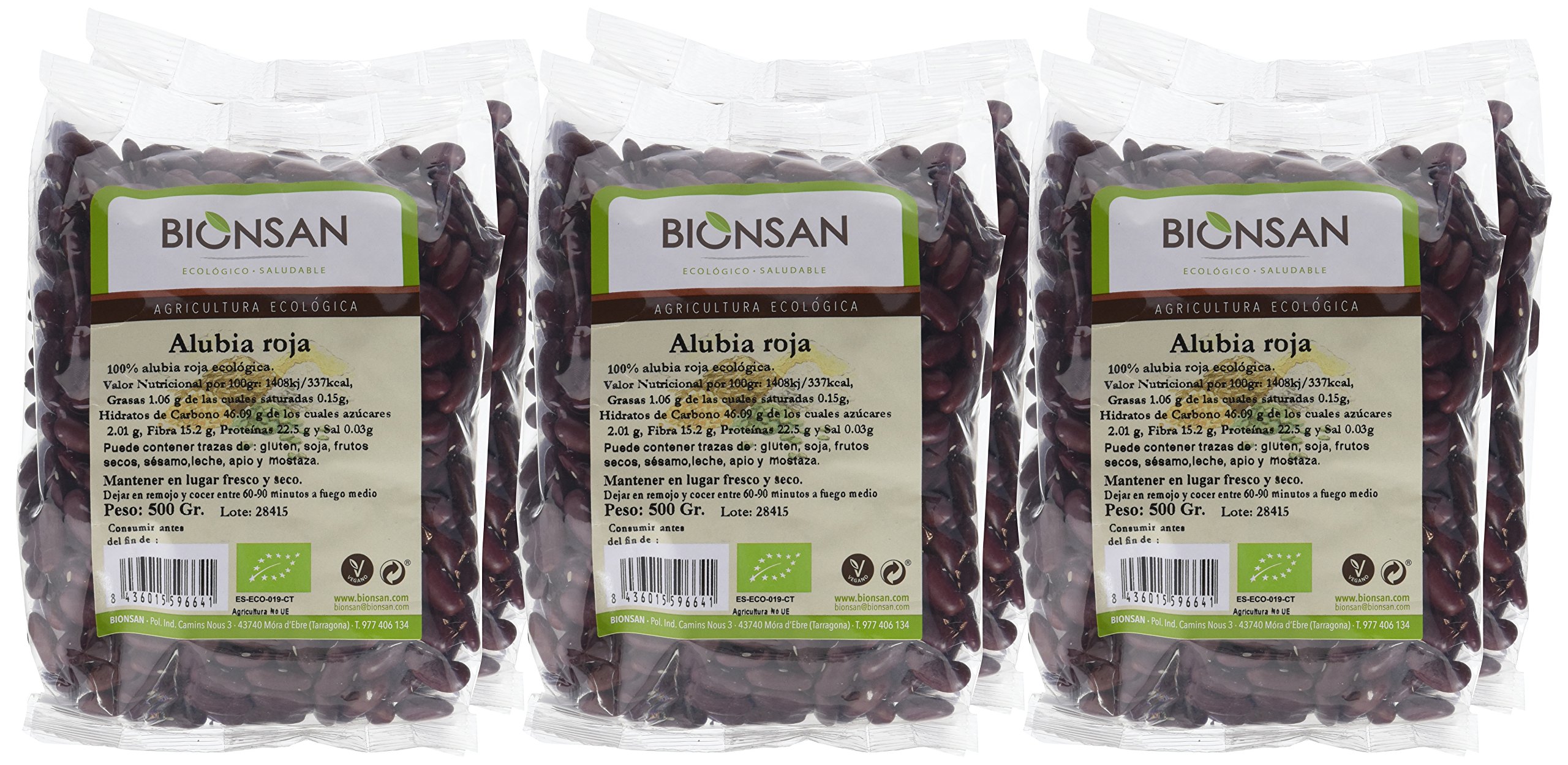 Bionsan Alubia Roja Ecológica | 6 Bolsas de 500 gr | Total: 3000 gr