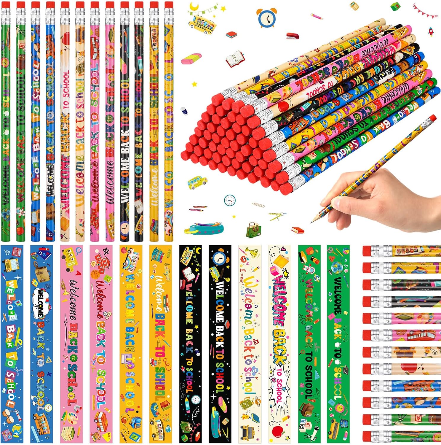60 Pcs Back to School Pencils First Day School Pencils