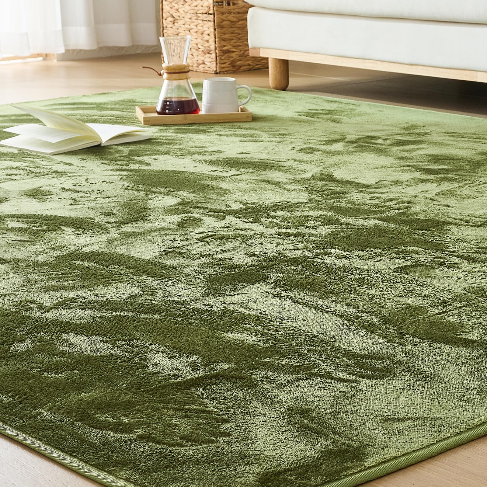 緑色 カーペット ラグ 絨毯 Amazon.co.jp: VK Living カーペット ラグ ラグマット 絨毯 185×185cm