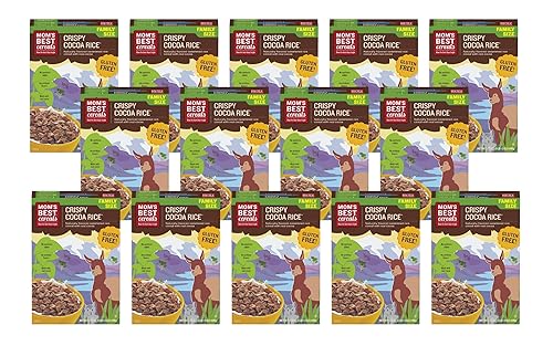 Miniatura 3 de Moms Best crujiente cereal de arroz de cacao sin gluten Kosher sin jarabe de maíz de alta fructosa hecho con cacao real caja de 175 oz paquete de 14