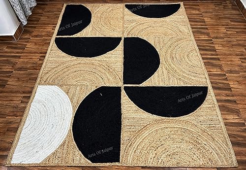 Miniatura 2 de ARTS OF JAIPUR Collection - Alfombra de yute indio de 3 x 10 pies, alfombra de pasillo de cocina, alfombra de decoración bohemia, alfombra de