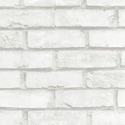 Paneles Cubre Paredes Venilia Lámina adhesiva, Blanco piedra Aspecto ladrillo, 45cm x 1.5m, Espesor 95μ, Vinilo autoadhesivo para muebles o cocina, decorativas papel pintado pared, PVC sin ftalatos, Fabricado en UE