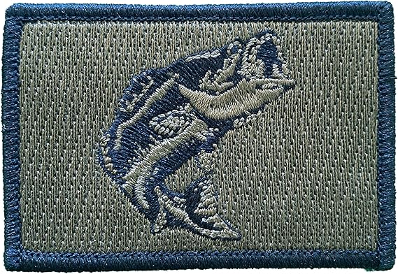 Tactical Wildlife Largemouth Bass Patch - Olive Drab