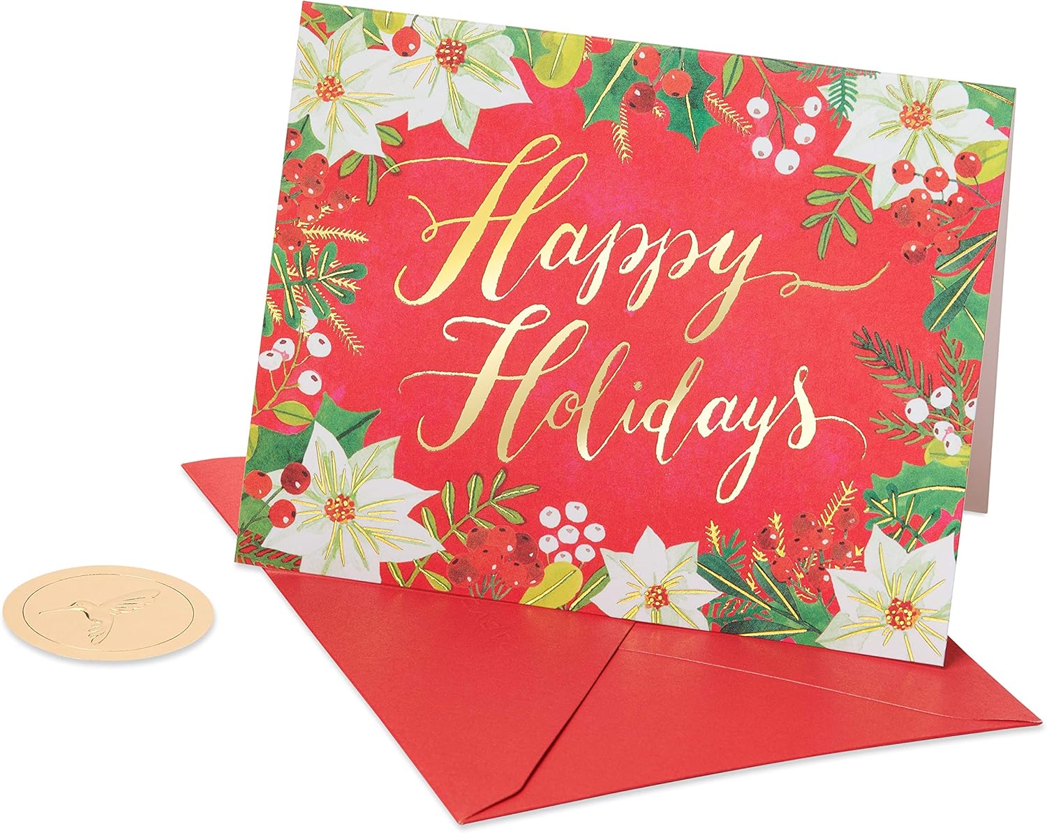 Papyrus Holiday Boxed Cards, Happy Holidays (20Count
