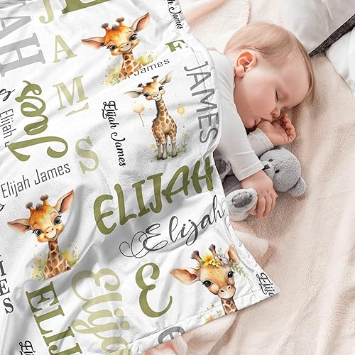 Miniatura 10 de Manta personalizada con nombre de búho, mantas de bebé personalizadas para niñas y niños, mantas de bebé para recién nacidos, mantas suaves para