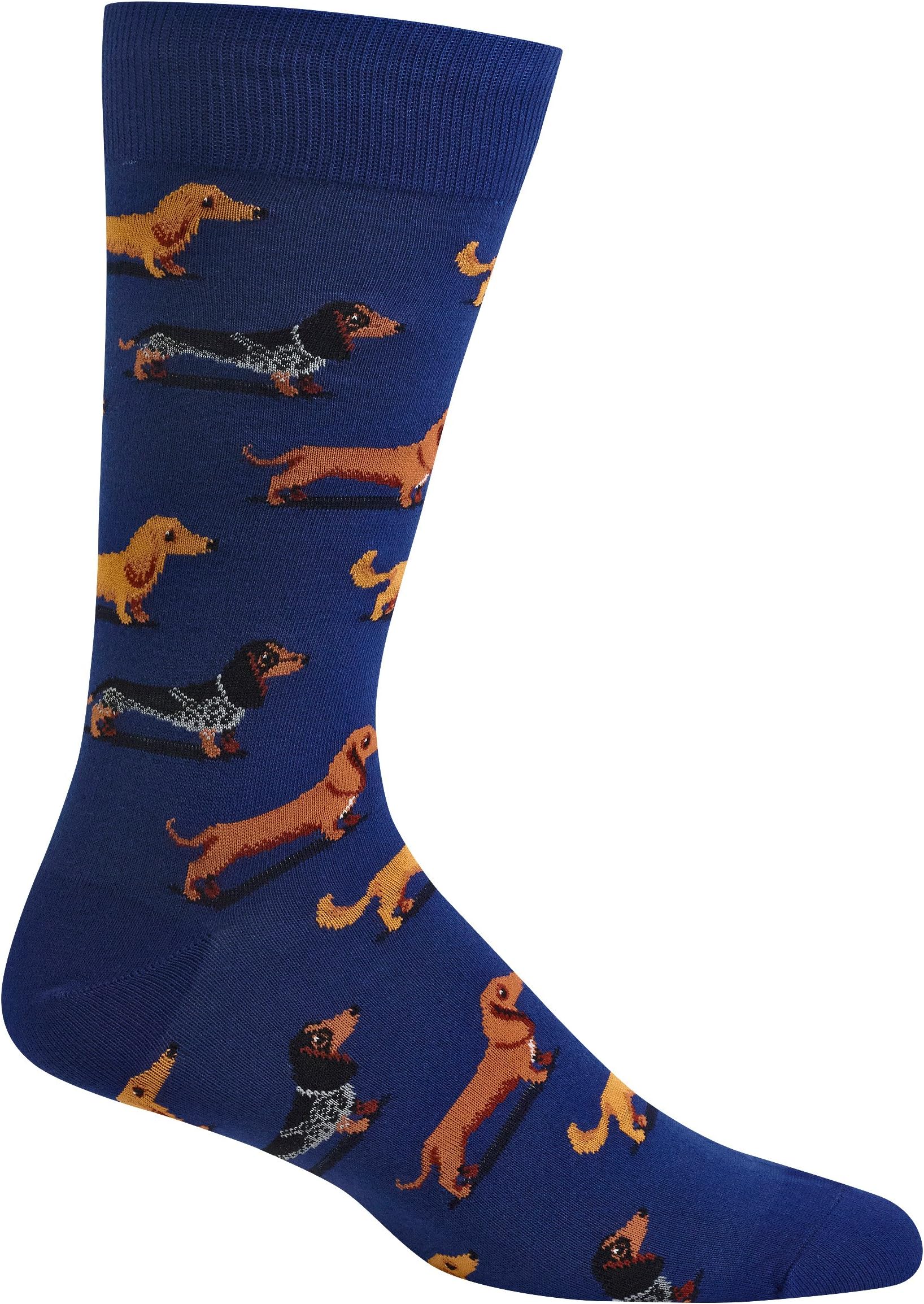 Hot Sox Men's Fun Dogs Crew Socks-1 Pair Pack-Cool & Funny Pets Novelty Fashion Gifts