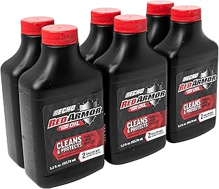Echo Products 6550002 Red Armor Oil Mix 2-Cycle2-Stroke High Performance, Semi-Synthetic, Clean and Protect Against Carbon Build Up, Outdoor Power Equipment Engine Formula 5.2 fl oz (6 Pack)