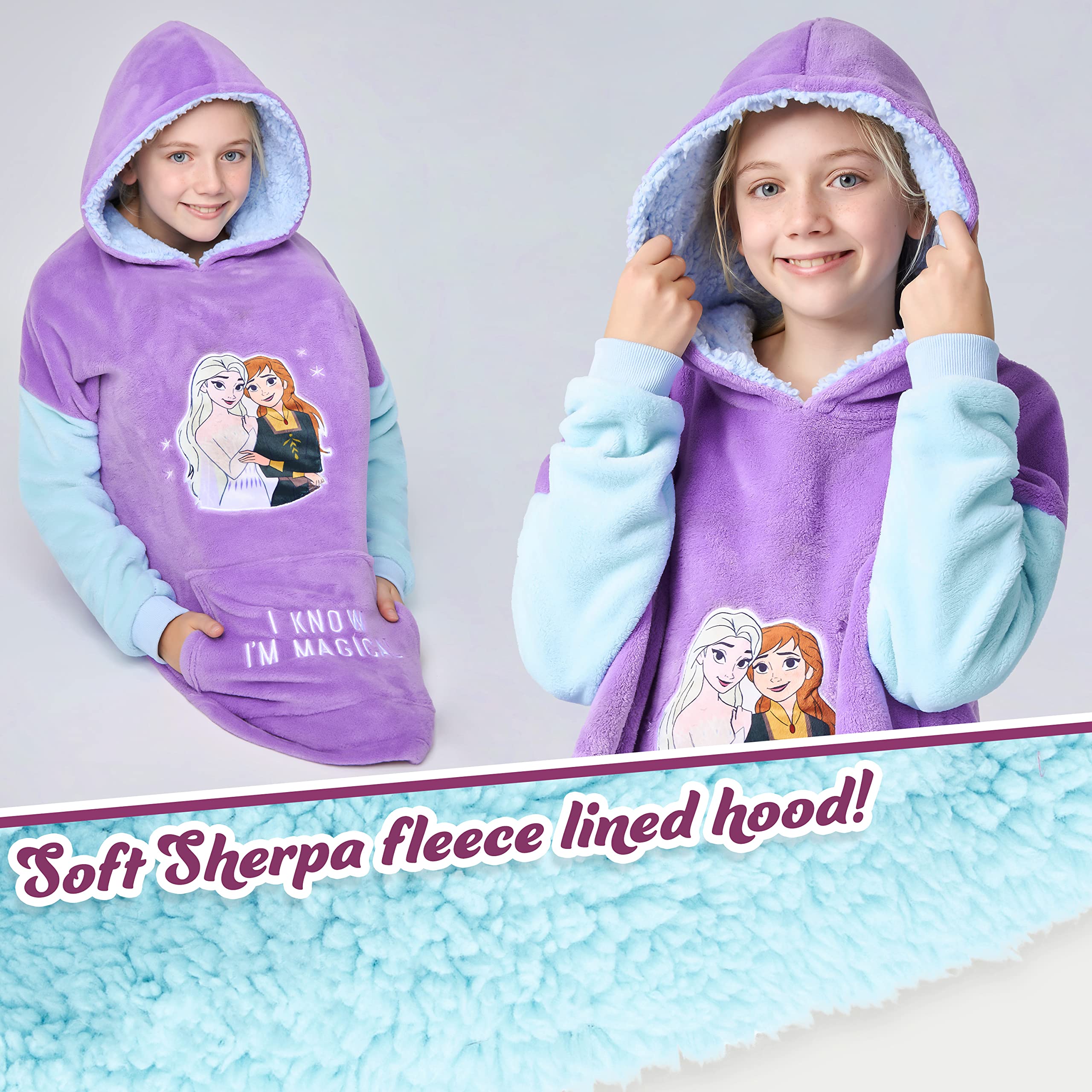 Disney Felpa Coperta per Bambini - Felpa Oversize in Pile con Cappuccio Stitch Bambina Ragazze Gadget Regalo Ufficiale