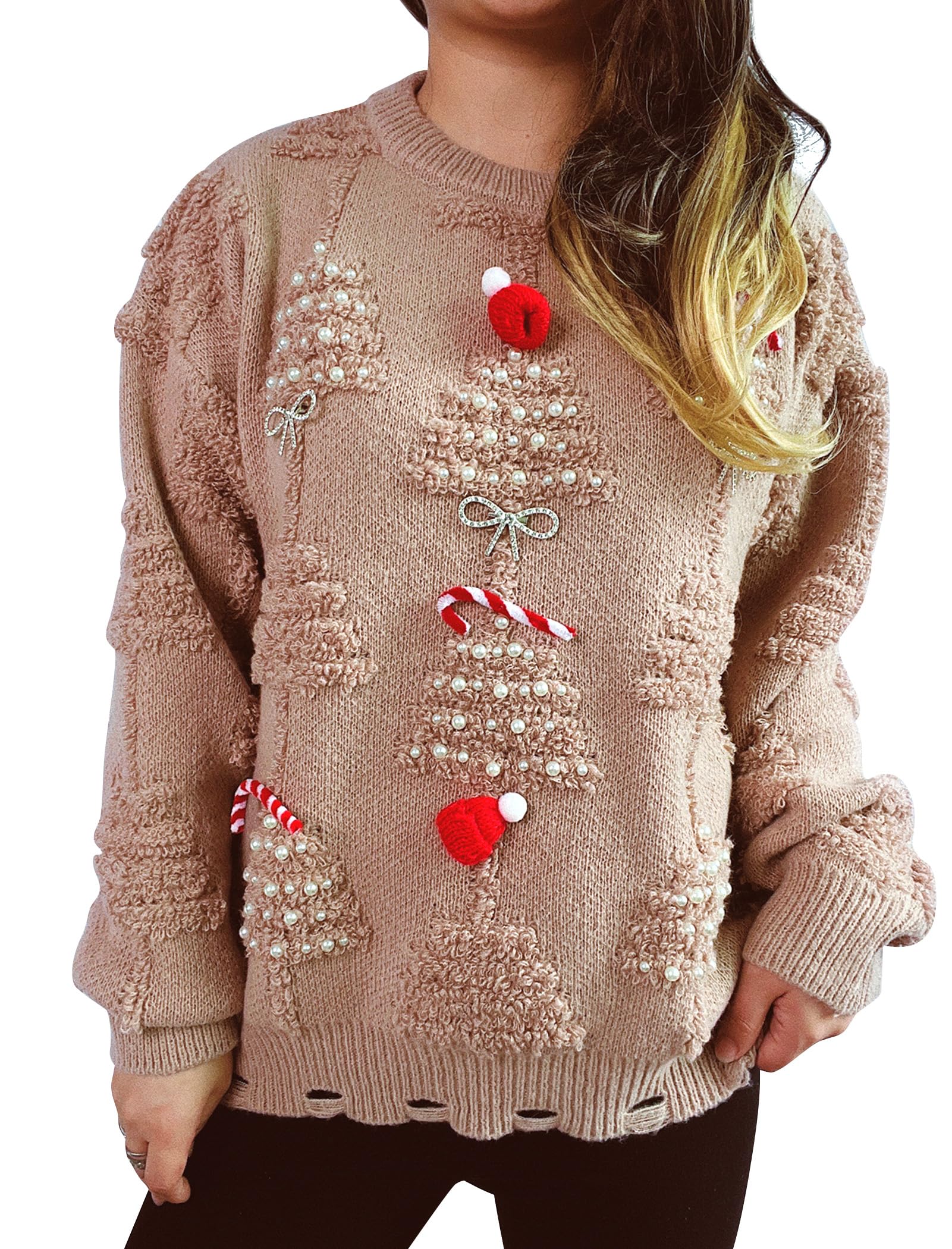Halloween Sweaters for Women 2024 Womens Ribbed Cuffs Pullover Sweaters Knit Baggy Fall Sweaters for Women