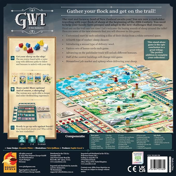 Great Western Trail 2nd Edition New Zealand Board Game miniatura 4