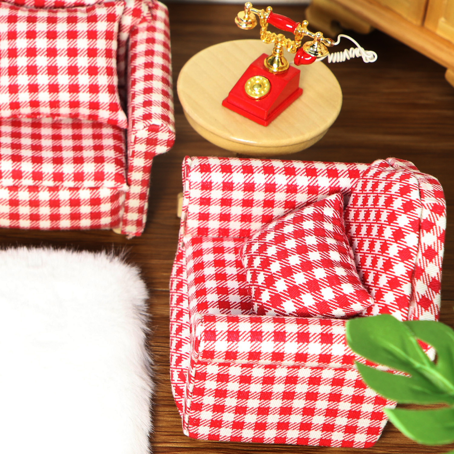 Produktbild von AALLYN Miniatur-Sofamöbel, Miniatur-Sofa | -Couch-Puppensofa Im Maßstab