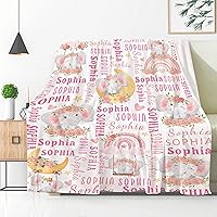 Vista 114 de Custom Name Blanket Throw Personalized Blanket for Kid with Names Customized Blanket with Name for Baby,Custom Blanket,Gift for Birthday Letter