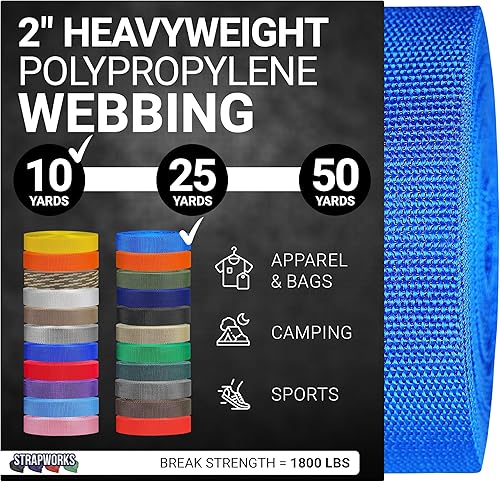 Vista 40 de Strapworks Correas de polipropileno pesado: correas de polietileno resistentes para reparación de equipos de bricolaje al aire libre Negro