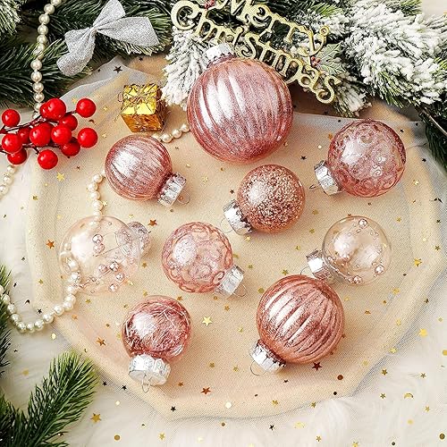 Miniatura 5 de XmasExp - Esferas decorativas de Navidad grandes, de plástico transparente inastillable para colgar, con adornos delicados de 2.76pulgadas,