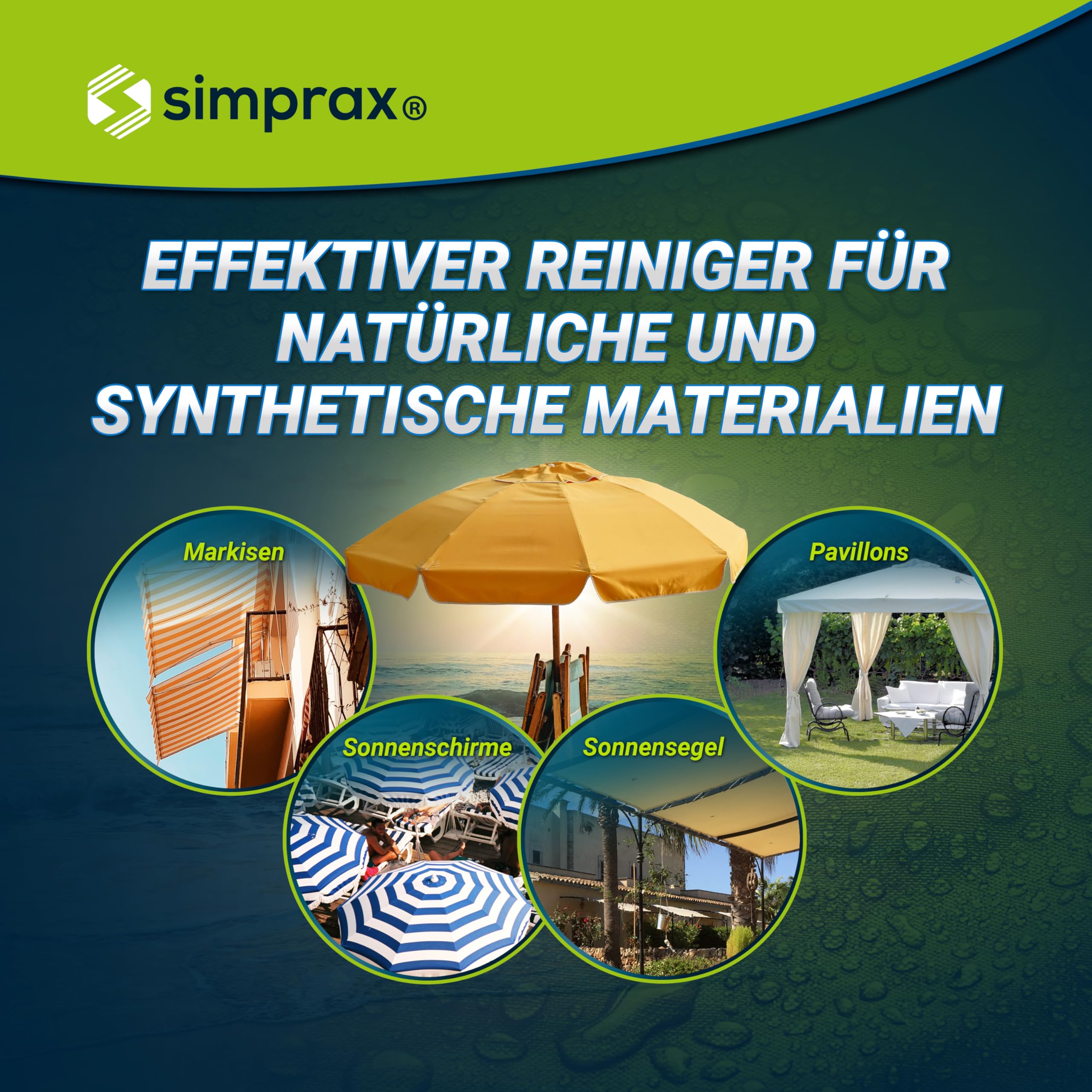 Markisen Reiniger Detergente per Tende da Sole Ombrelloni Senza PFC Biodegradabile 500 ml