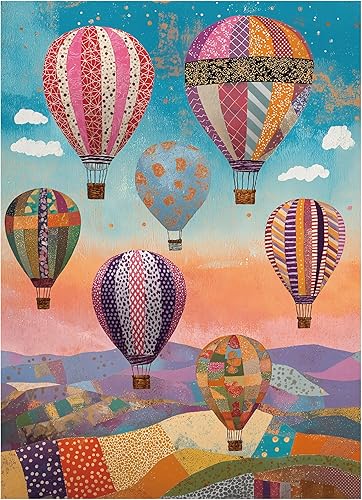 Rompecabezas de 1000 piezas para adultos, rompecabezas de globo aerostático, rompecabezas de formas únicas para familiares y amigos, juegos