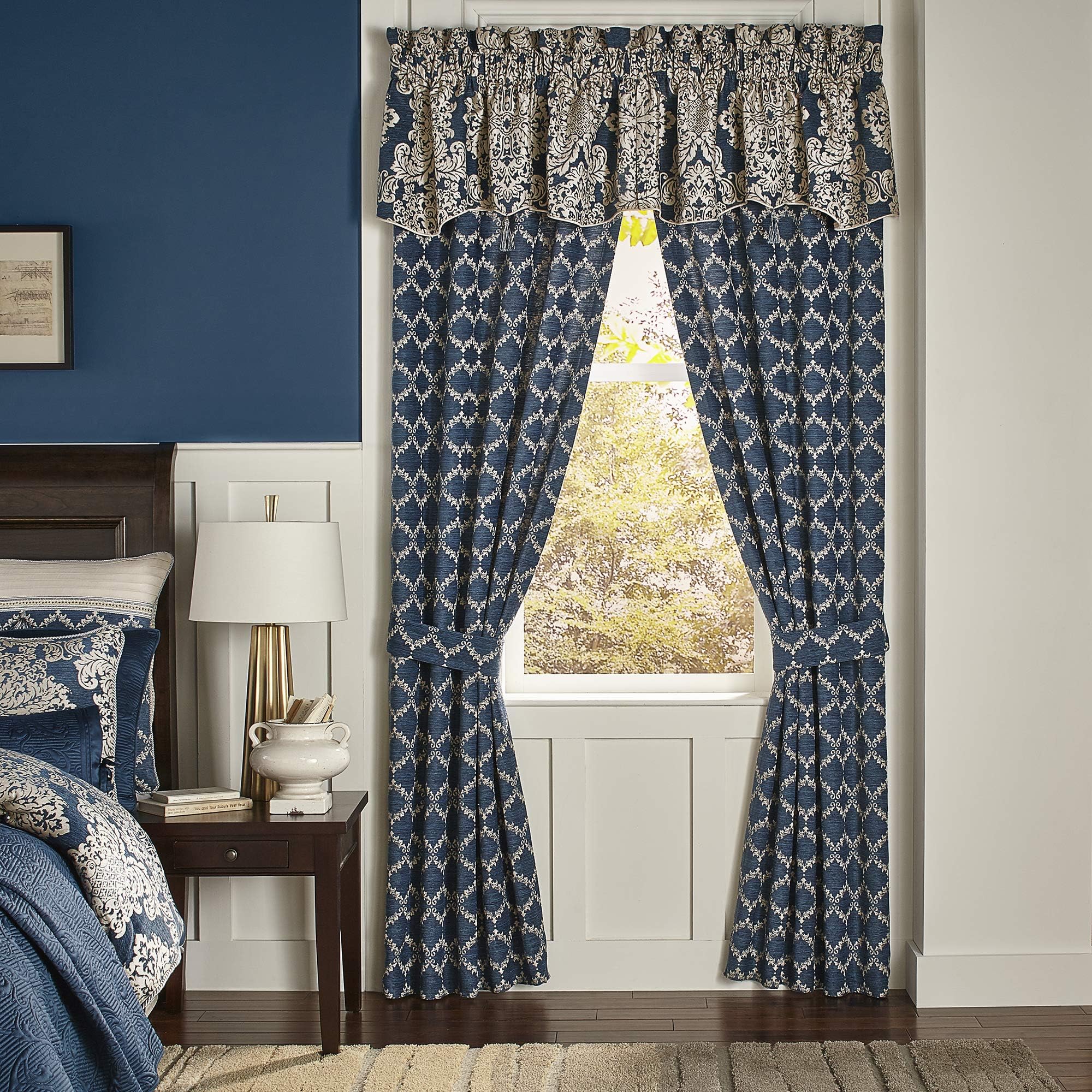 Croscill Madrena Curtain Panel Pair, 84", Deep Teal