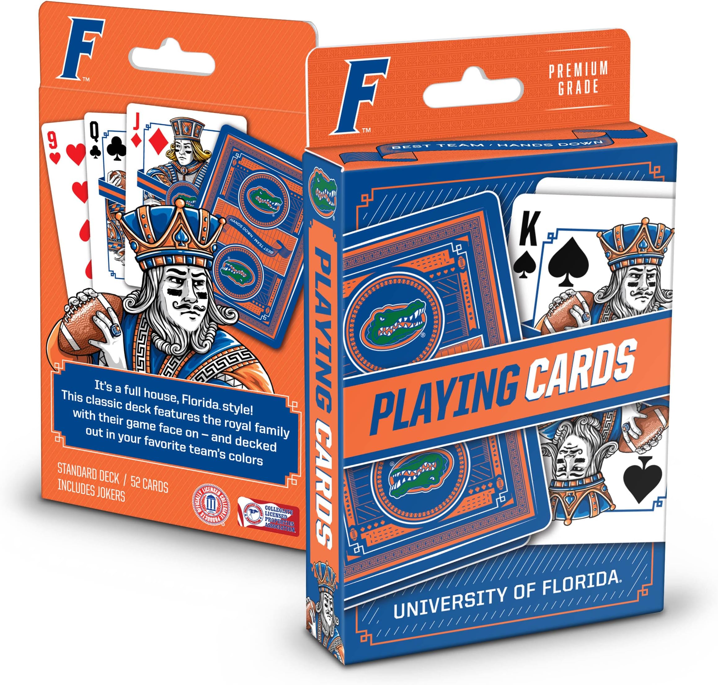 YouTheFan NCAA Officially-Licensed Playing Cards - Original Artwork on All face Cards and Jokers - Team’s Official Colors - Quality Linen Texture - Designed in The USA