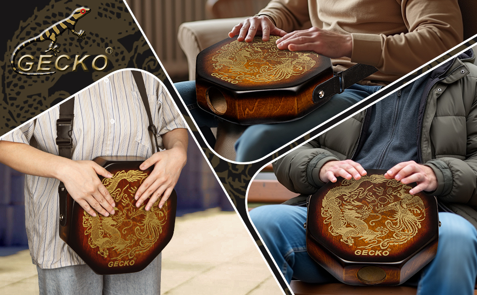 Amazon.com: GECKO Octagonal Cajon Drum, Portable Hand Percussion