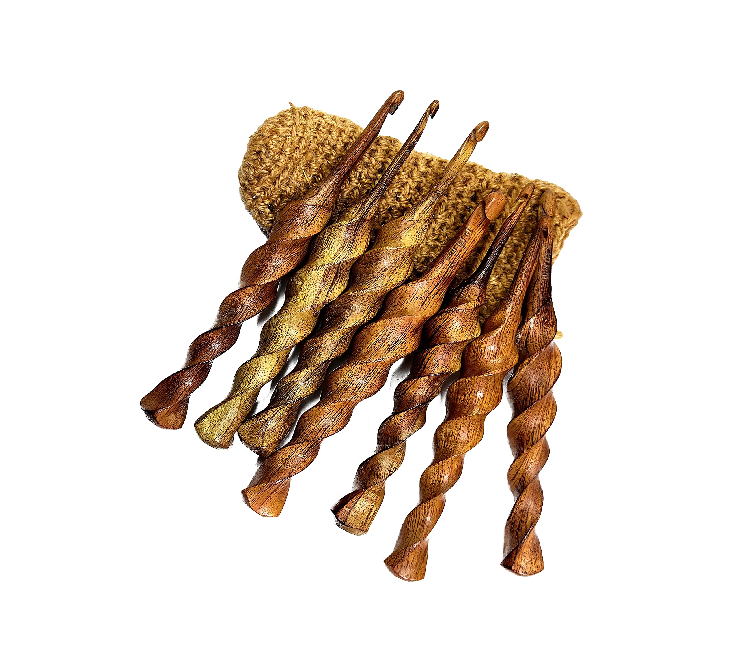 AF Luxury HANDICRAFTS - Uncinetto in legno di bambù, per lavori a maglia, per lavori a maglia, per anziani