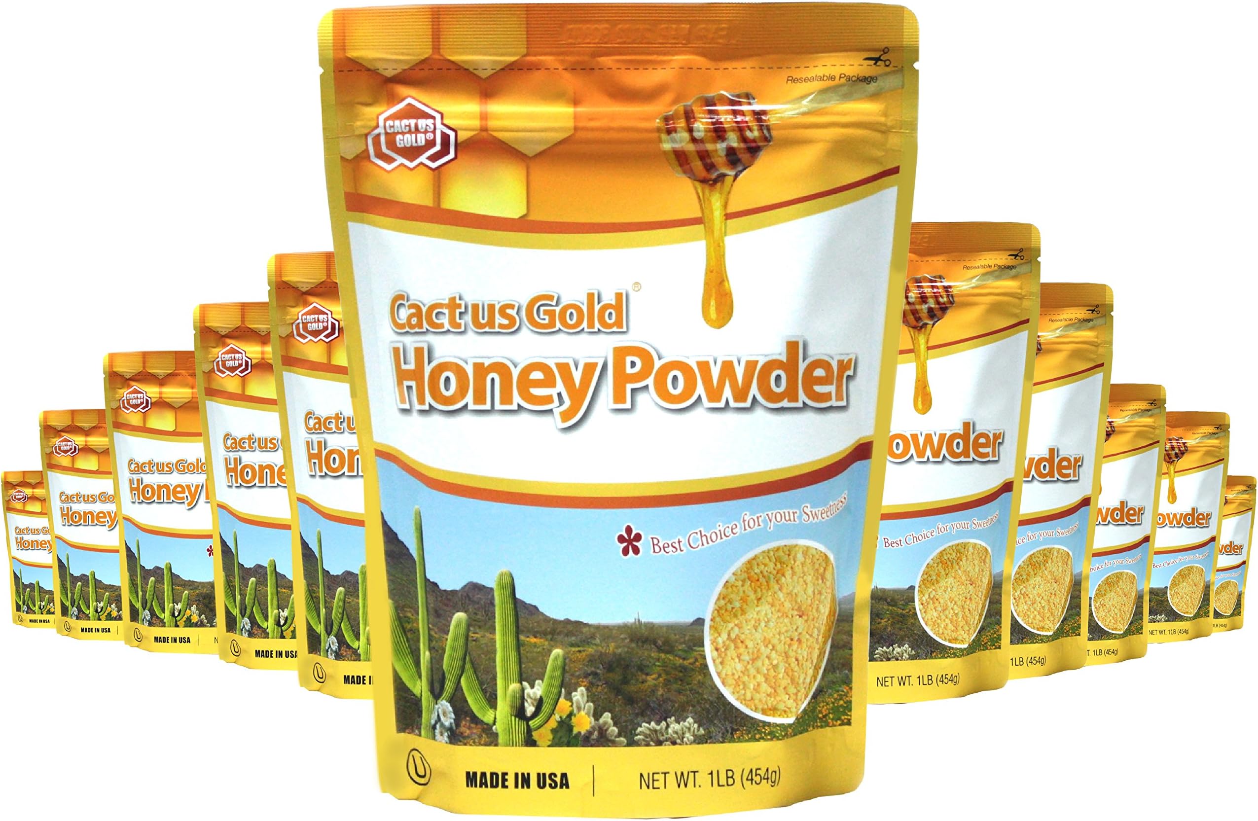 Cactus Gold Honey Powder, 16oz bag (12 packs)
