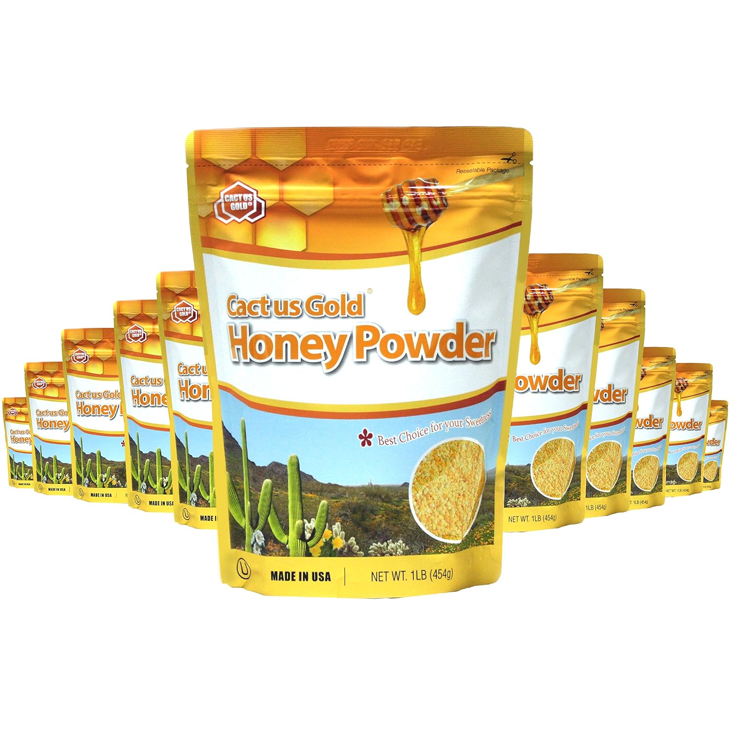 Cactus Gold Honey Powder, 16oz bag (12 packs)