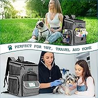 Vista 7 de PetAmi Dog Backpack Carrier, Airline Approved Cat Backpacks for Carrying Small Large Cats, Pet Carrier Back Pack, Ventilated Soft Sided for Travel