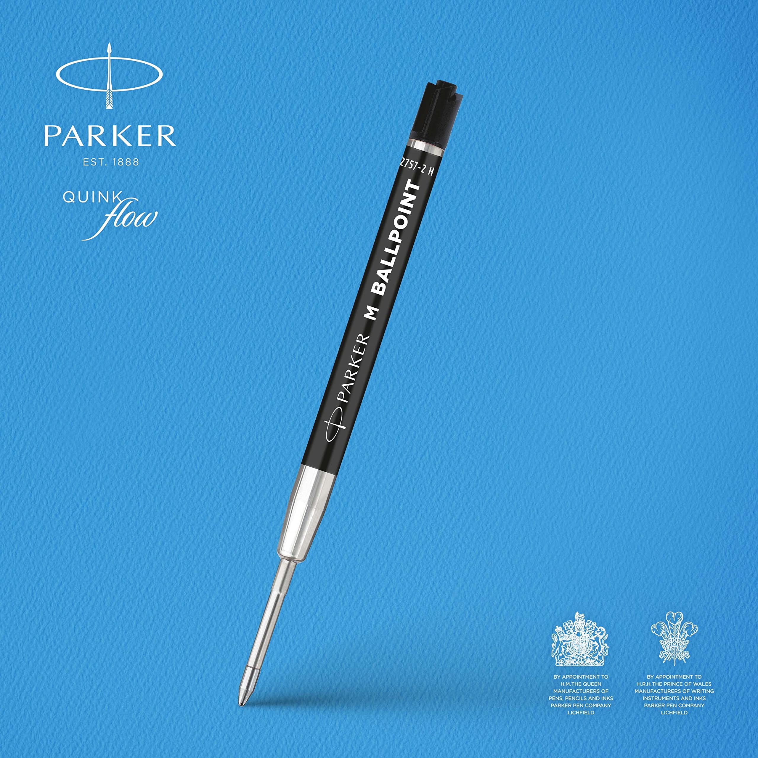 Parker recharges pour stylo bille | pointe moyenne | encre noire QUINKflow | lot de 20
