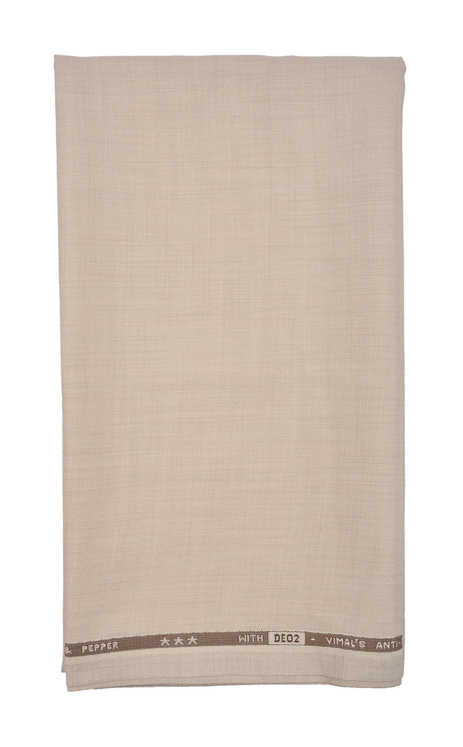 Vimal Men's Polyblend 1.25m Beige Trouser Fabric