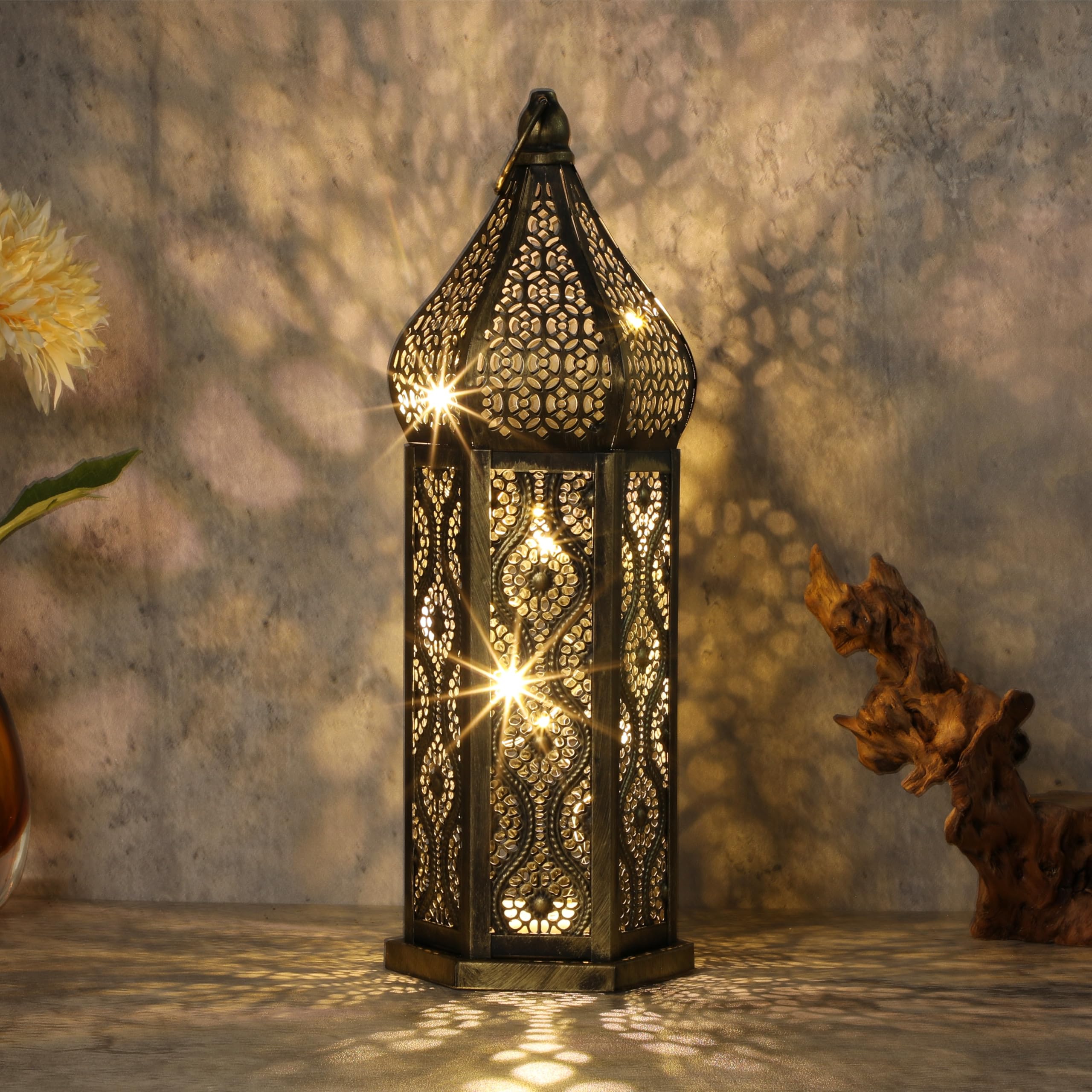 Amazon.com: Moroccan Style Temple Hollow Iron Lantern, Vintage