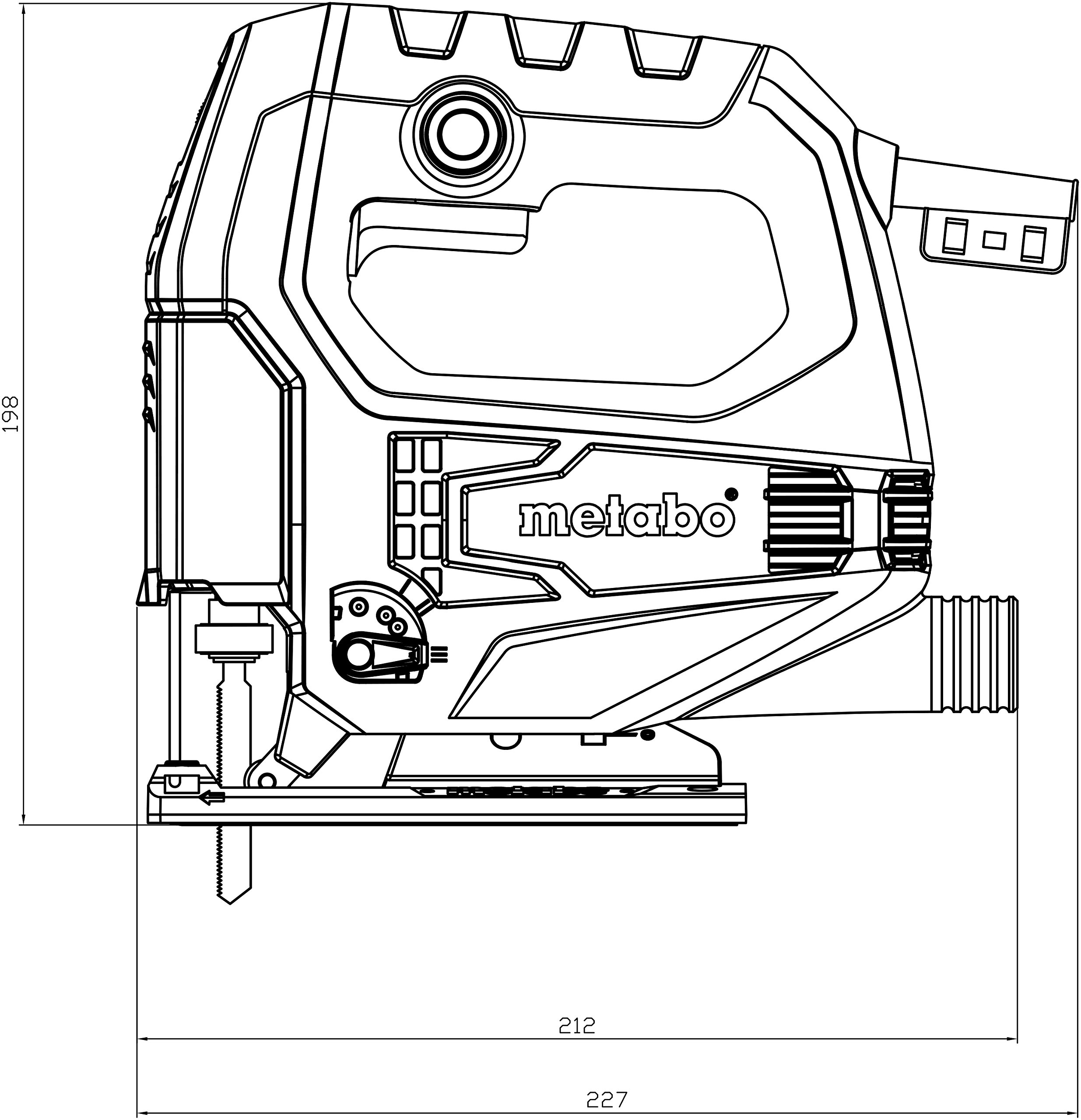 Metabo seghetto alternativo STEB 65 Quick – 601030500 – Tagli precisi con velocità variabile, movimento pendolare e cambio lama rapido Metabo Quick – Cavo 2,5 m