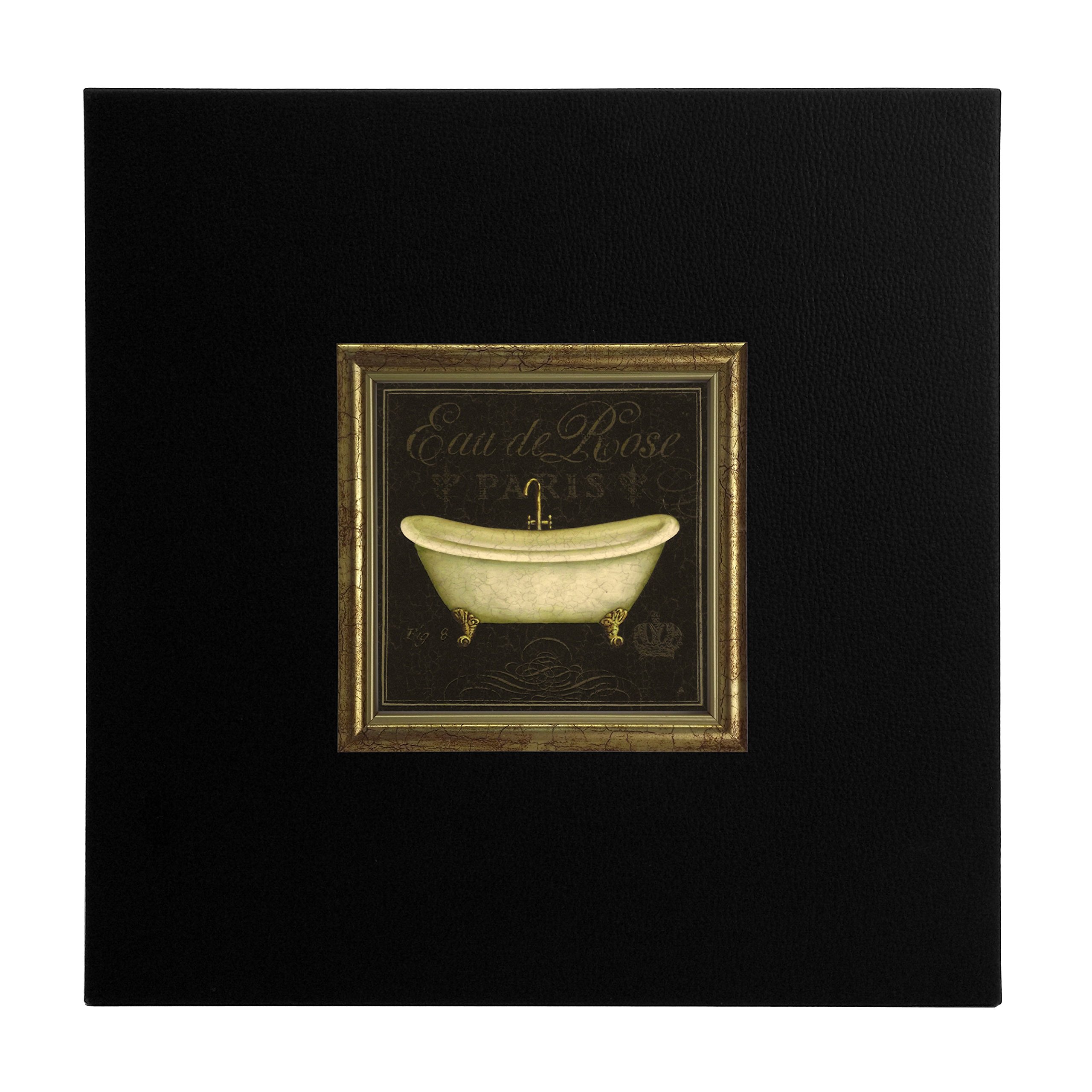 Ergo 80CZ3 40x40x1,5 Bain De Luxe II, Paul WAP6445/Kit Paper/Eco Leather/Wood, Black, 40 x 40 x 1.5 cm