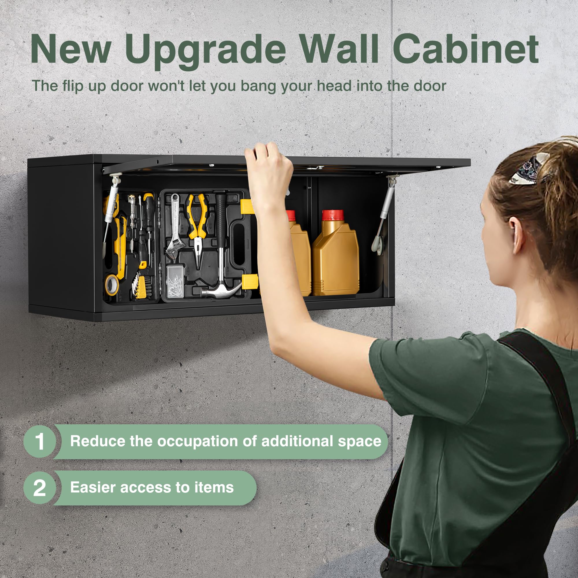 Sightlife Werkstattschrank Hängeschrank Werkzeug-Wandschrank Werkzeugschrank Metall Lochwand Werkzeugwand Stahlschrank Werkstatteinrichtung Wandregal abschließbar 35 x 80 x 33 cm(H x B x T)