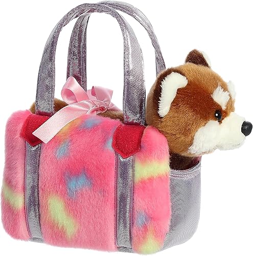Aurora® - Animal de peluche Jellyroll Red Panda™ de Fashionable Fancy Pals™, compañeros para llevar, accesorios a la moda, color marrón de 6.5
