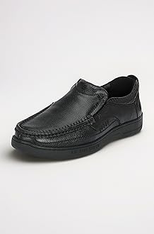 Genuine Leather Men's Formal Slip on Loafers |Comfort Trendy Non Lace-Up Design |Flexible Mocassins |Leather with Anti-Skid Sole |Perfect for Walking & Business Work (3943)