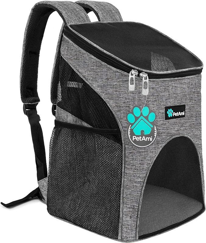 PetAmi Cat Backpack Carrier for Small Dogs and Large Cats, Airline Approved