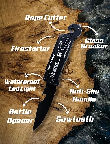 Miniatura 4 de Home and Plan Navaja de bolsillo grabada personalizada, regalo para hombres para el día del padre, negro, cuchillos de bolsillo personalizados,