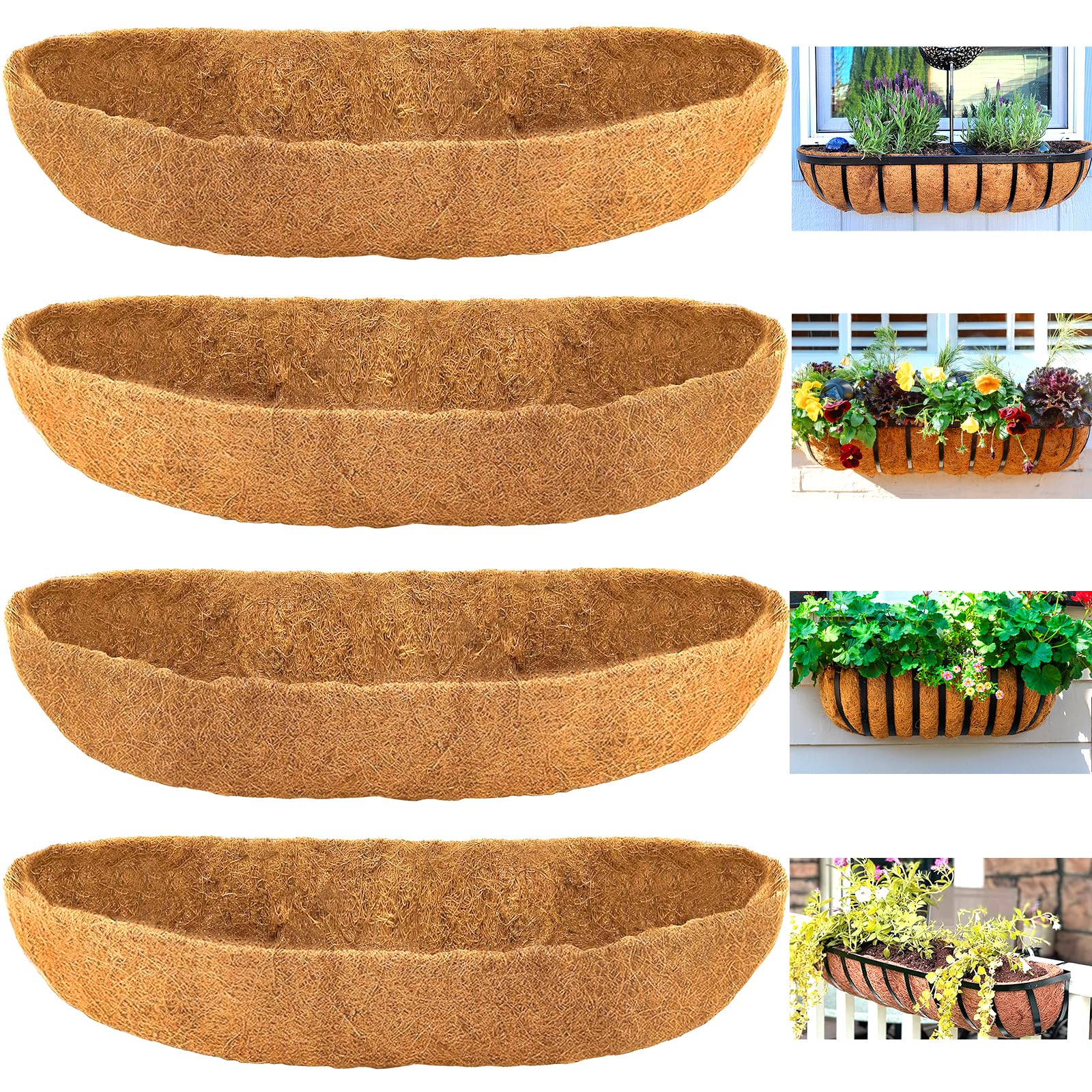 LCHUANG Coco Liners for Planters 4 Pack