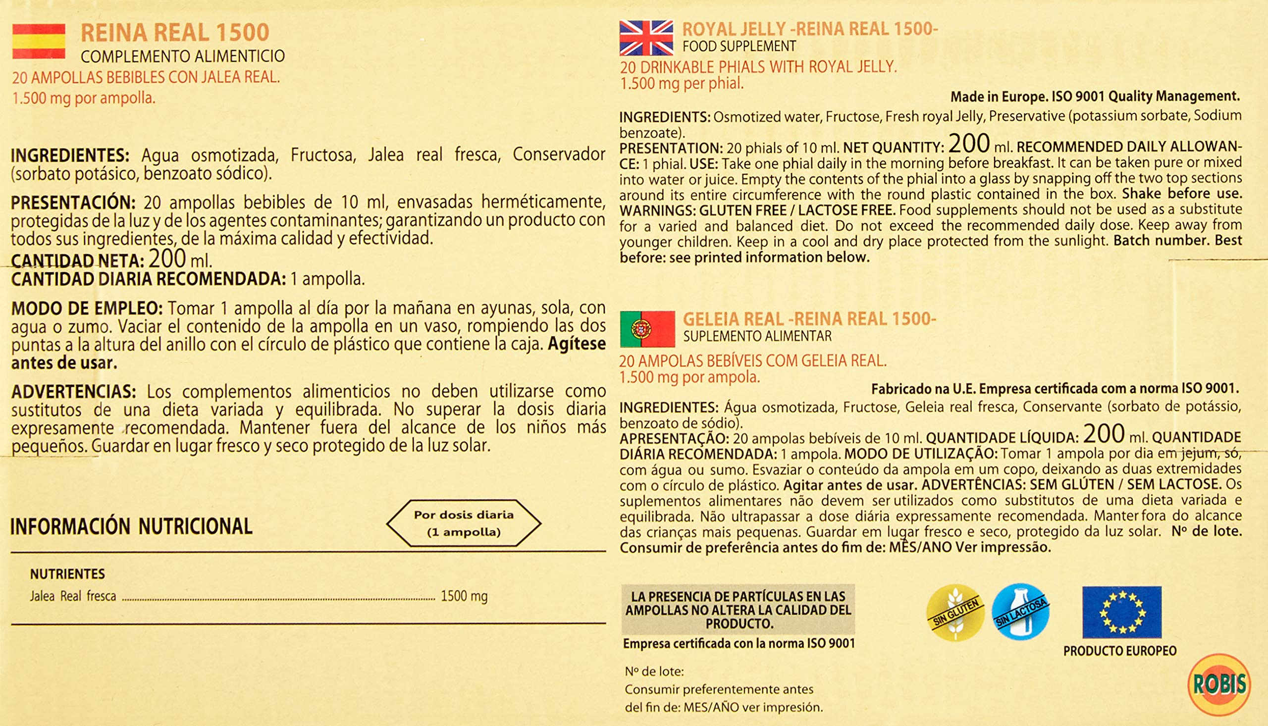 Robis Reina Real 1500-20 Ampollas