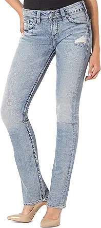 Silver Jeans Co. Women's Suki Mid Rise Slim Bootcut Jeans
