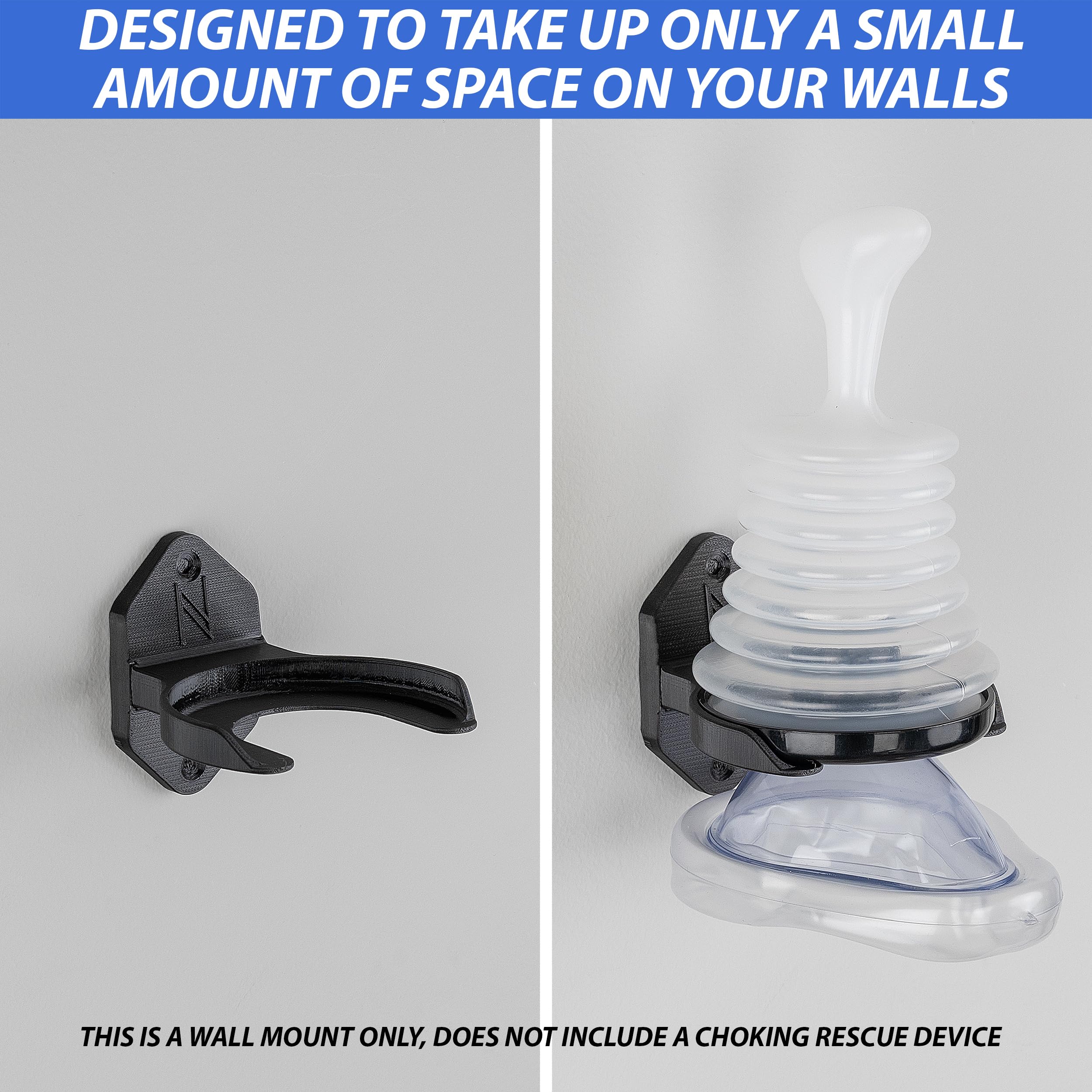Wall Mount for Rescue Devices and Anti Choking Device Wall Mounted Kit, Black - Image 4