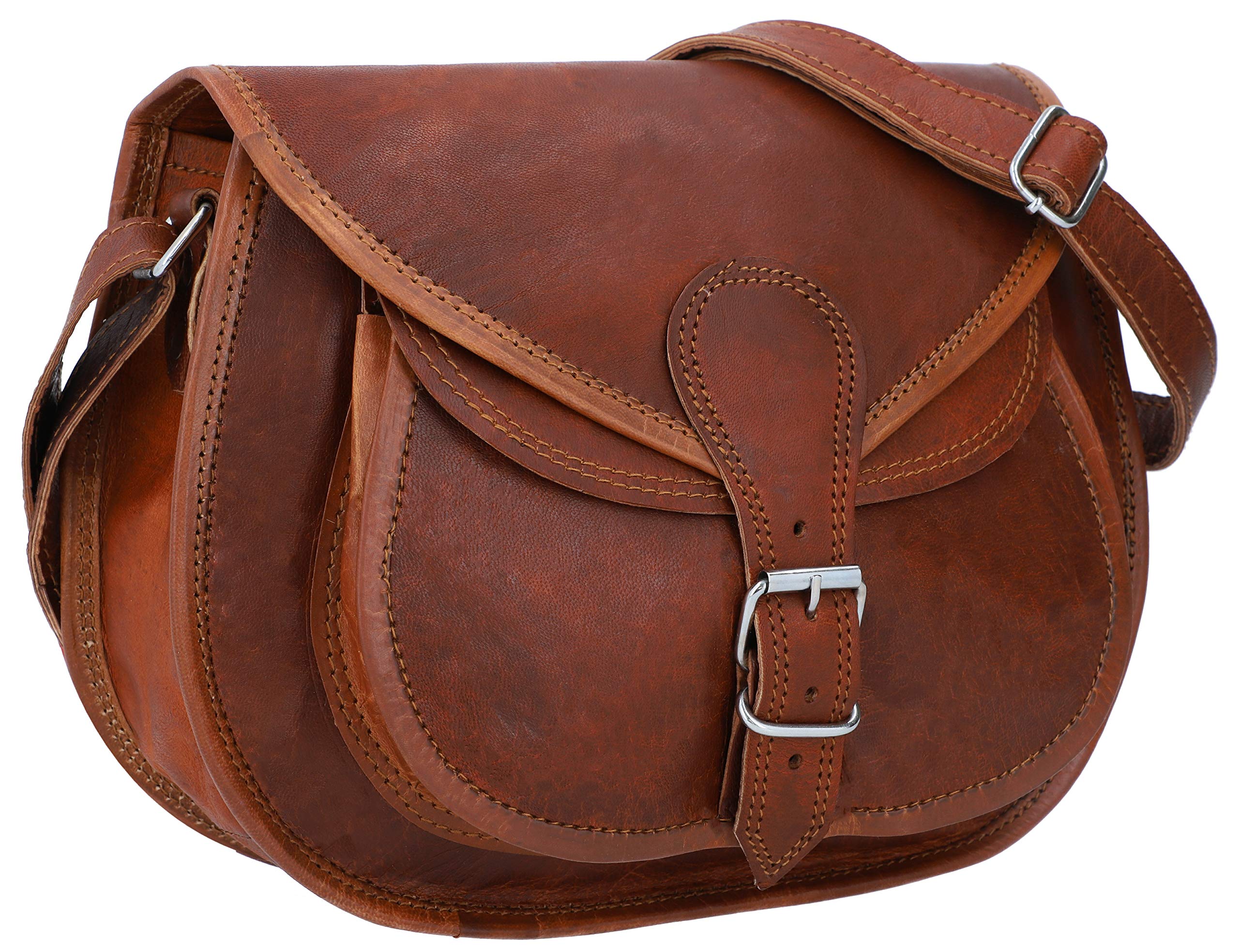 Gusti Evelyn Ledertasche Damen | Handgefertigte Echtleder-Schultertasche