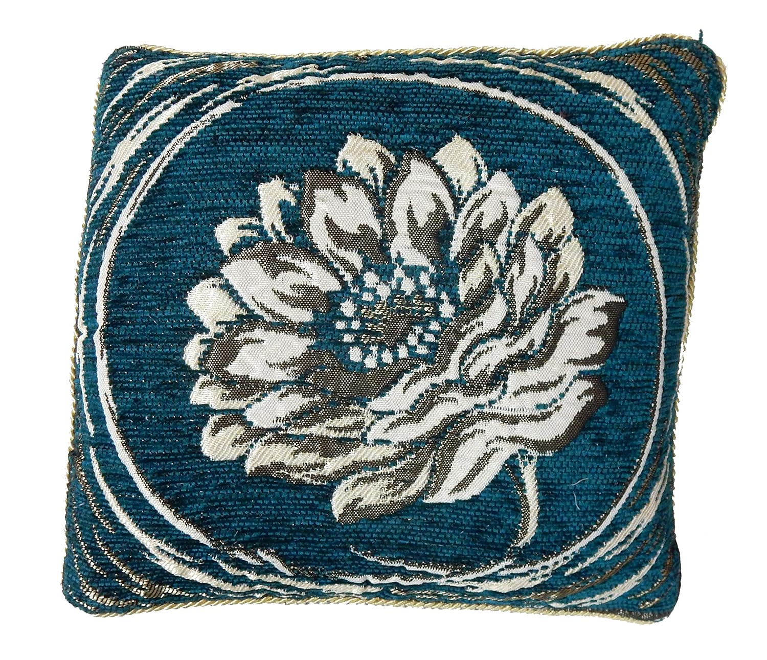 Buy Floor Cushion Cover 12" Embroidery Work Pillow Cases Set of 5 Lotus